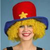 x-merry toy novelty adult halloween party hat with hair  x85018